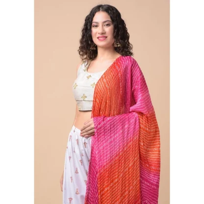 Women's Chanderi Printed Dupatta (Multicolor, Length: 2.25 to 2.50 Mtr) - Image 2