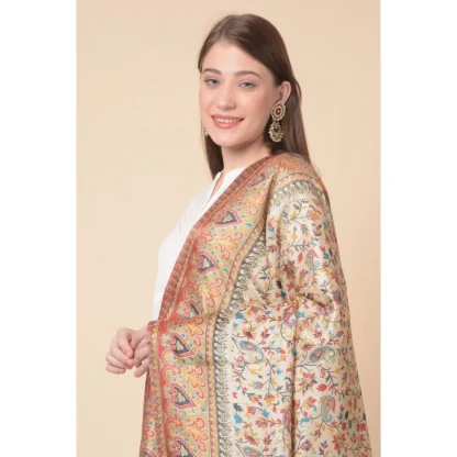 Women's Art Silk Printed Dupatta (Gold, Length: 2.25 to 2.50 Mtr) - Image 2