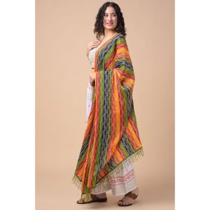 Women's Chanderi Printed Dupatta (Multicolor, Length: 2.25 to 2.50 Mtr) - Image 3