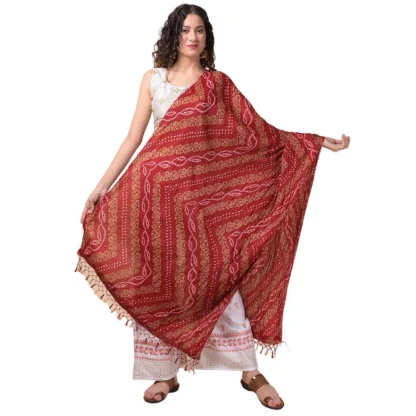 Women's Chanderi Printed Dupatta (Multicolor, Length: 2.25 to 2.50 Mtr)