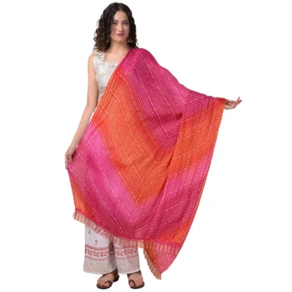 Women's Chanderi Printed Dupatta (Multicolor, Length: 2.25 to 2.50 Mtr)