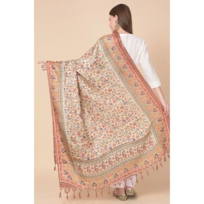 Women's Art Silk Printed Dupatta (Gold, Length: 2.25 to 2.50 Mtr) - Image 5