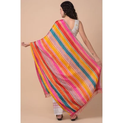 Women's Chanderi Printed Dupatta (Multicolor, Length: 2.25 to 2.50 Mtr) - Image 5