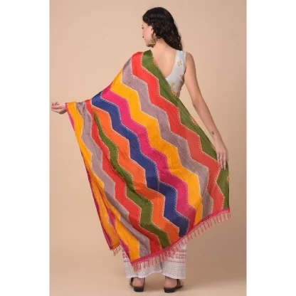 Women's Chanderi Printed Dupatta (Multicolor, Length: 2.25 to 2.50 Mtr) - Image 5