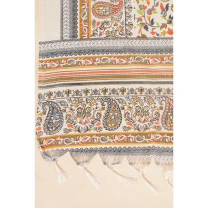 Women's Art Silk Printed Dupatta (White, Length: 2.25 to 2.50 Mtr) - Image 2