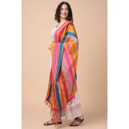 Women's Chanderi Printed Dupatta (Multicolor, Length: 2.25 to 2.50 Mtr) - Image 3