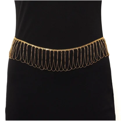 Women's Gold Plated Kamarband Waist Belt For Women//Girls Adjustable Chain