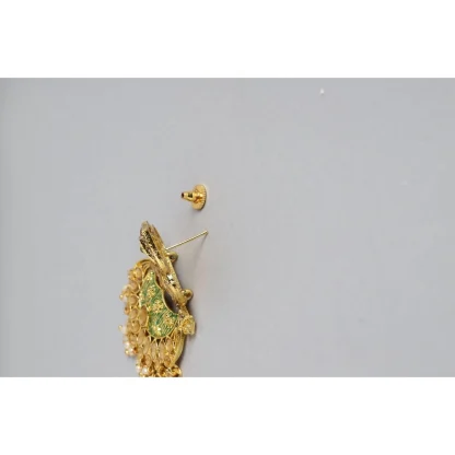 Women's Rose Gold Plated Alloy Earrings (Gold) - Image 2