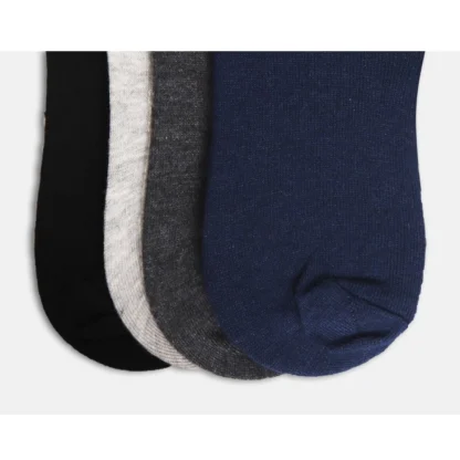 4 Pairs Unisex Casual Cotton Blended Solid Ankle length Socks (Assorted) - Image 2