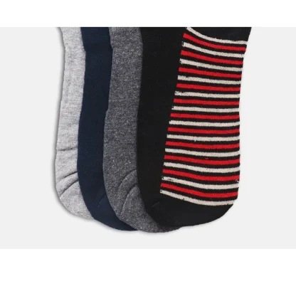 4 Pairs Men's Casual Cotton Blended Printed Mid-Calf length Socks (Assorted) - Image 2