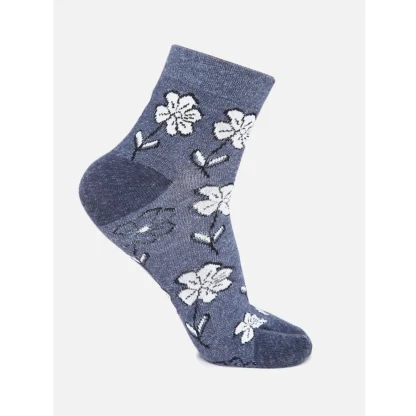 4 Pairs Women's Casual Cotton Blended Printed Ankle length Socks (Assorted) - Image 3