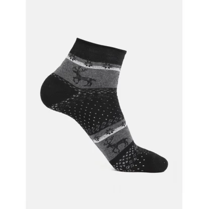 4 Pairs Men's Casual Cotton Blended Printed Ankle length Socks (Assorted) - Image 3