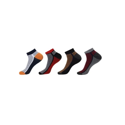 4 Pairs Unisex Casual Cotton Blended Printed Ankle length Socks (Assorted)