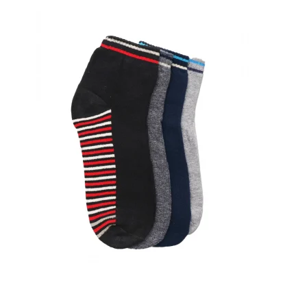 4 Pairs Men's Casual Cotton Blended Printed Mid-Calf length Socks (Assorted)