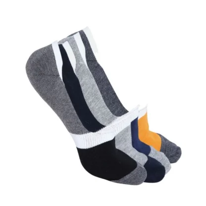 4 Pairs Unisex Casual Cotton Blended Printed No-show Socks (Assorted)