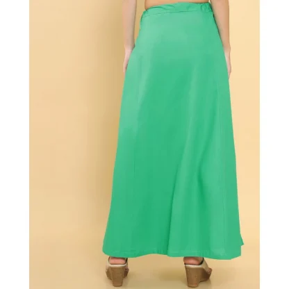 Women's Cotton Solid Free Size Petticoat (Green) - Image 4