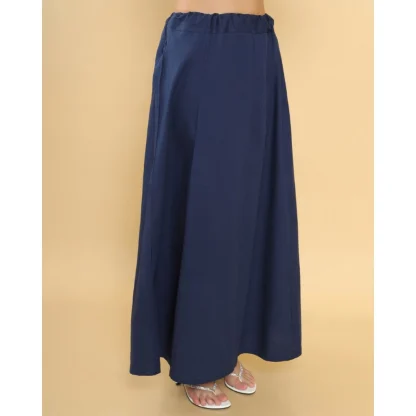 Women's Cotton Solid Free Size Petticoat (Navy Blue) - Image 4