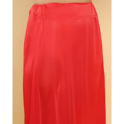 Women's Silk Solid Free Size Petticoat (Red) - Image 2