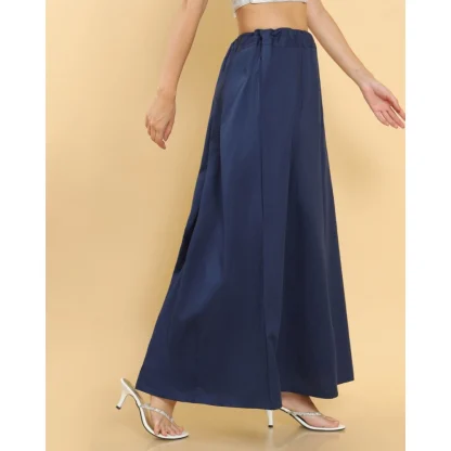 Women's Cotton Solid Free Size Petticoat (Navy Blue) - Image 3