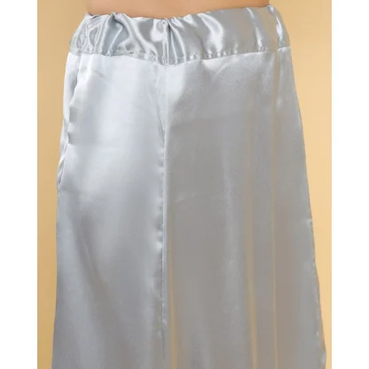 Women's Silk Solid Free Size Petticoat (Grey) - Image 5