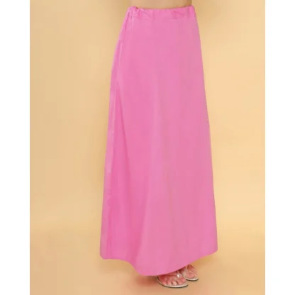 Women's Cotton Solid Free Size Petticoat (Pink) - Image 2