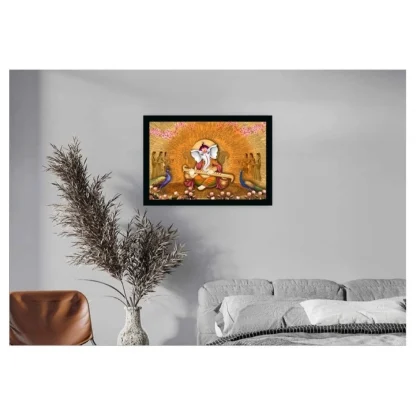 Ganesh Photo with Synthetic Photo Frame (Multicolor) - Image 2