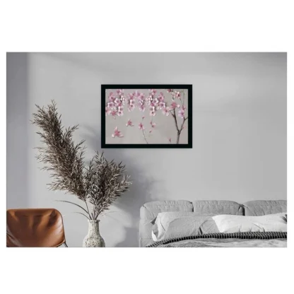 Flower Painting Vinyl Sparkle Coated with Synthetic Photo Frame (Multicolor) - Image 2