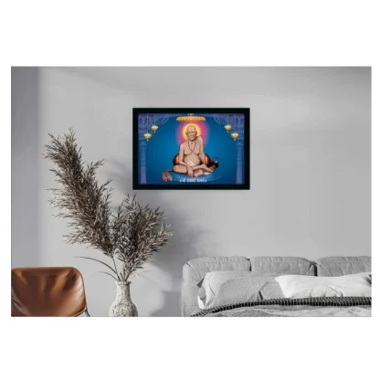 Shri Swami Samarth Photo Frame with Synthetic Photo Frame (Multicolor) - Image 2