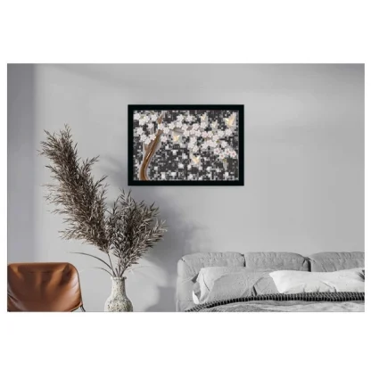 Flower Painting Vinyl Sparkle Coated with Synthetic Photo Frame (Multicolor) - Image 2