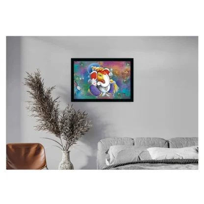 Ganesh Photo with Synthetic Photo Frame (Multicolor) - Image 2