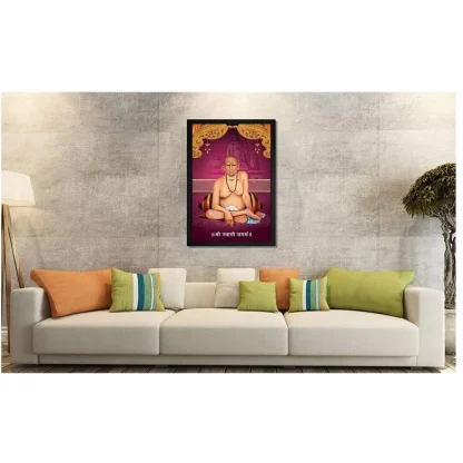 Shri Swami Samarth Photo Frame with Synthetic Photo Frame (Multicolor) - Image 2