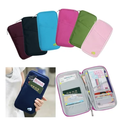 Passport Holder, Passport Wallet, Travel Wallet Envelope Flip Cover Case Pouch As Well As for Credit Cards (Assorted) - Image 2