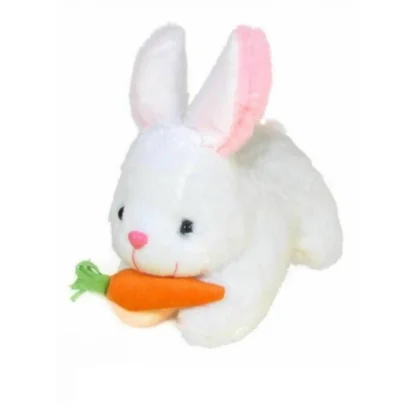 Rabbit with Carrot Lovable Toy (White)