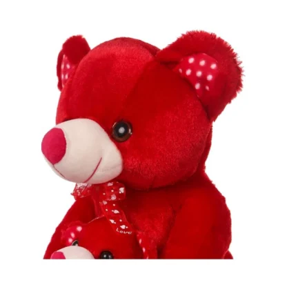 Mother And Baby Teddy Bear (Red) - Image 2