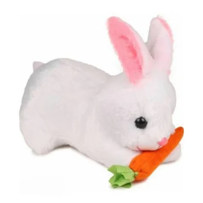 Rabbit with Carrot Lovable Toy (White) - Image 2