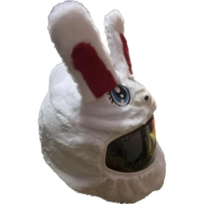 Plush Animal Helmet Covers (White) - Image 3