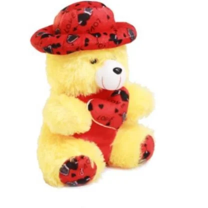 Heart Cap Teddy Bear (Yellow) - Image 2