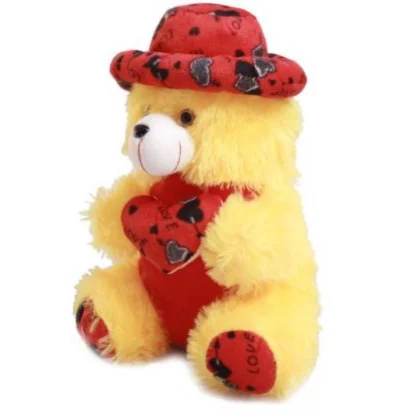 Heart Cap Teddy Bear (Yellow) - Image 4