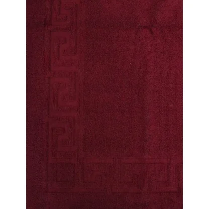 Solid Cotton Hotel Bathmats (Maroon) - Image 2