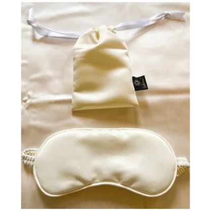 Solid Satin Silk Eyemasks (Cream)