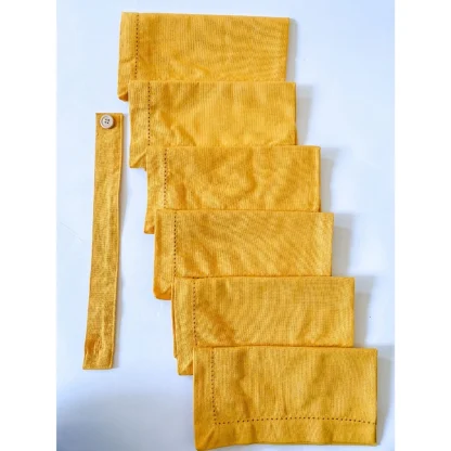 Solid Cotton Napkins Sets (Yellow) - Image 5