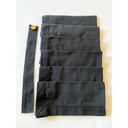 Solid Cotton Napkins Sets (Black) - Image 3