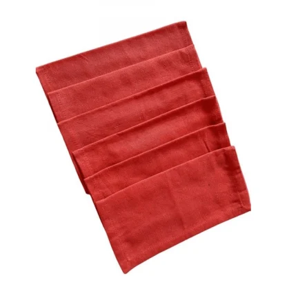 Solid Cotton Napkins Sets (Dark Pink) - Image 3