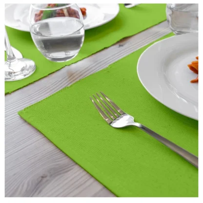 Solid Cotton Place Mats Sets (Green) - Image 2