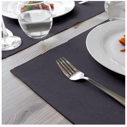 Ribbed Cotton Place Mats Sets (Grey) - Image 4