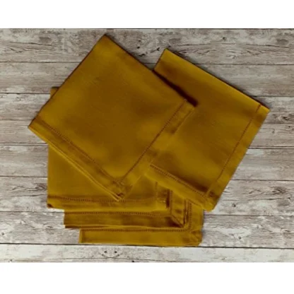 Solid Cotton Napkins Sets (Mustard) - Image 5