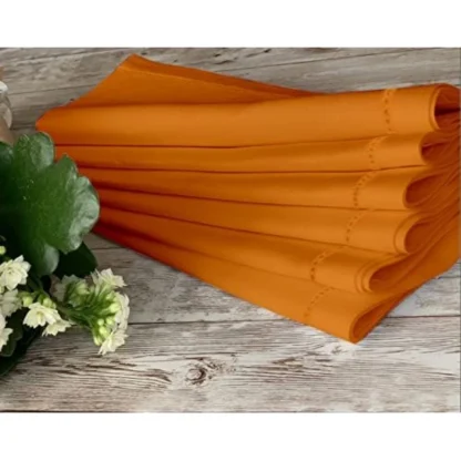 Solid Cotton Napkins Sets ( Orange) - Image 2