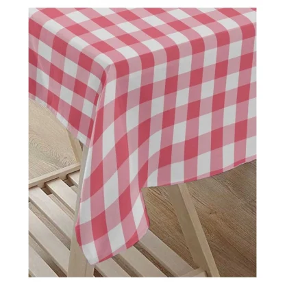 Checked Cotton Checks Table Cloth (Pink) - Image 3