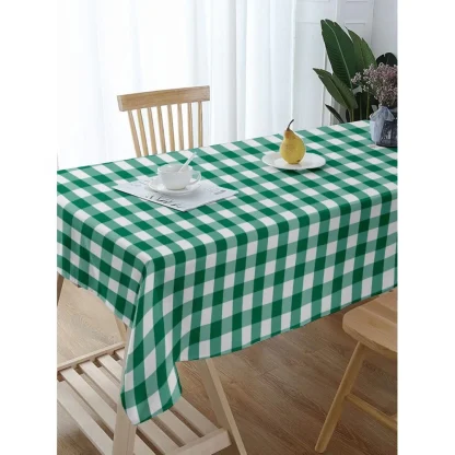 Checked Cotton Checks Table Cloth (Light Green)