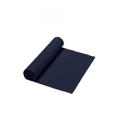 Ribbed Cotton Table Runners (Navy Blue) - Image 3